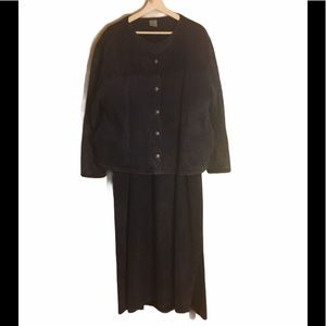 Maxi dress with jacket blue denim look size 1x